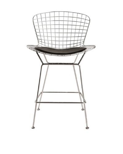 Manhattan Living Wire Counter  Height Chair, Black