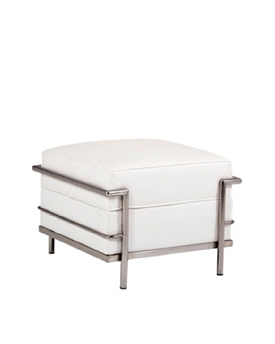 Manhattan Living Cube LC Ottoman, White