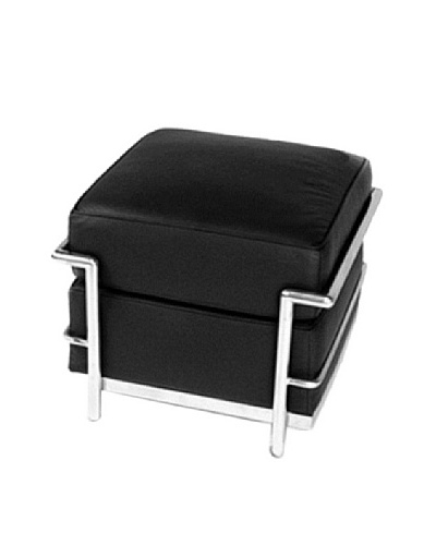 Manhattan Living Cube LC Ottoman, Black