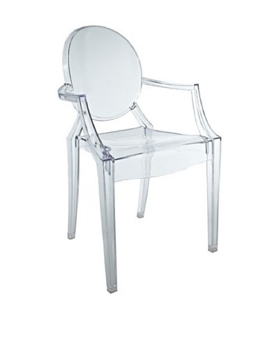 Manhattan Living Set of 2 Soho Arm Chairs, Clear