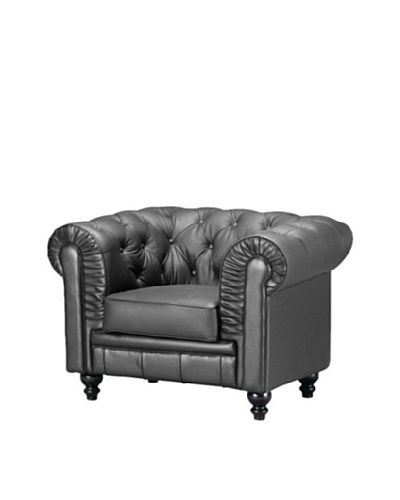 Manhattan Living Chestfield Loveseat, Black