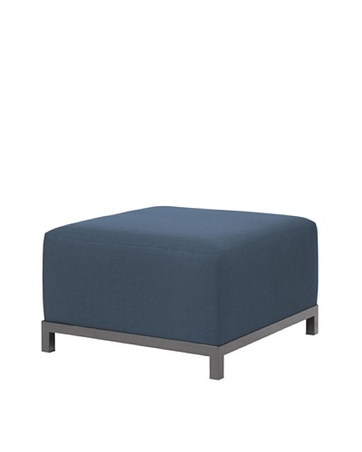 Marley Forrest Sterling Indigo Axis Ottoman Slipcover