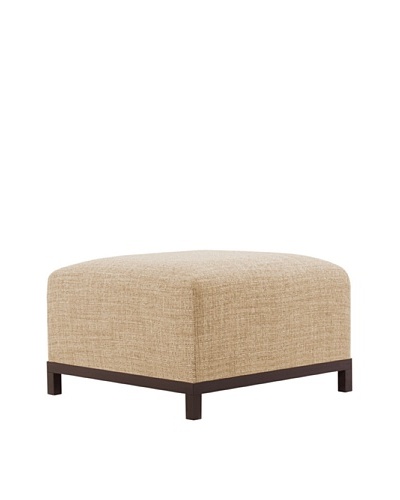 Marley Forrest Coco Stone Axis Ottoman, Mahogany Frame