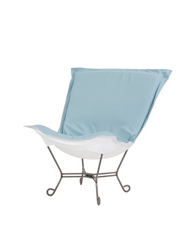 Marley Forrest Starboard Breeze Scroll Puff Chair, Titanium Frame