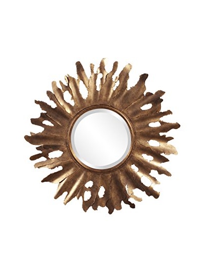 Marley Forrest Compass Mirror, Aged Gold