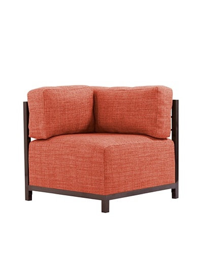Marley Forrest Coco Coral Axis Corner Chair, Mahogany Frame