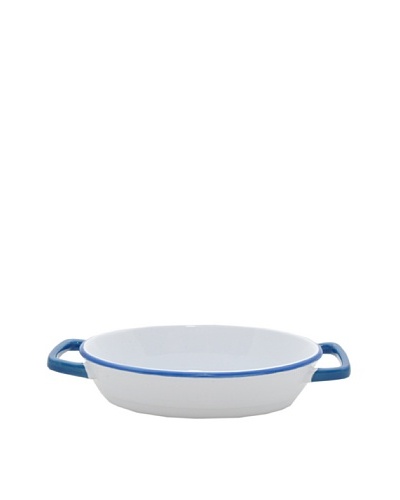 Mason Cash Enamour Oval Dish, Blue/White