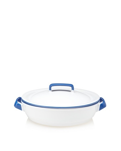 Mason Cash  Enamour Casserole with Lid, Blue/White