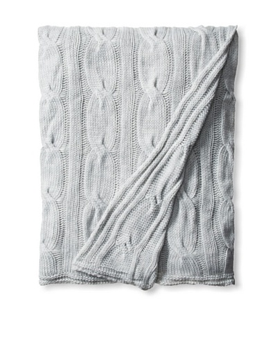 Mason Street Textiles Cardiff Throw Blanket, Etain Grey