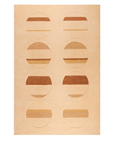 MAT The Basics Globe Rug, White/Brown, 7' 6 x 9' 6