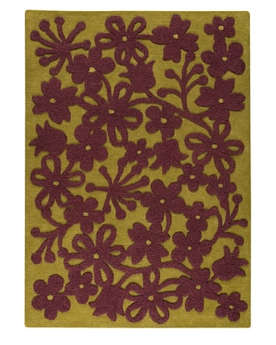 MAT the Basics Newport Hand-Tufted Rug [Green/Plum]