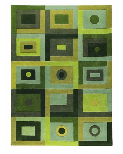 MAT the Basics Berlin Hand-Carved & Tufted Rug [Green]