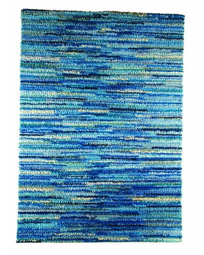 MAT the Basics Mat Mix Hand-Woven Shag Rug [Blue]