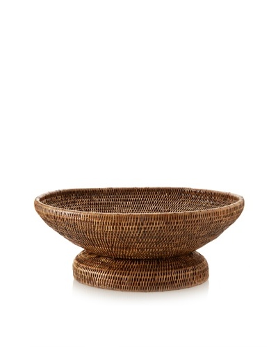 Matahari Round Handwoven Pedestal Basket