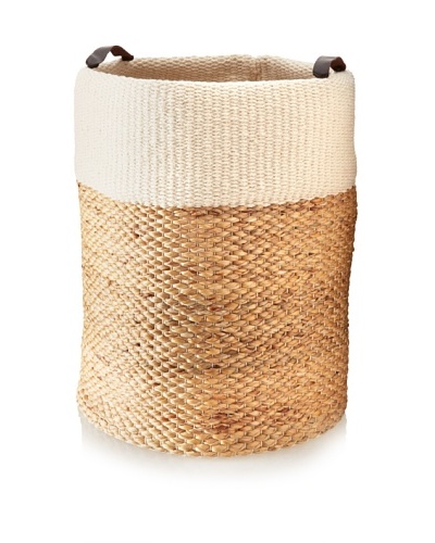 Matahari Water Hyacinth/Cotton Cylinder Basket