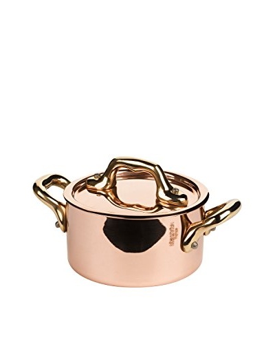 Mauviel M'heritage .4-Qt. Mini Cocotte with Lid & Bronze Handle