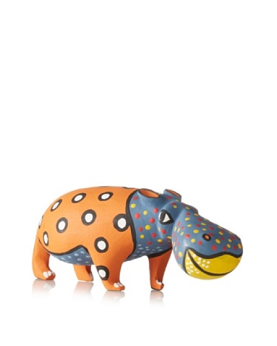 Mbare 8″ Painted Wood Hippo