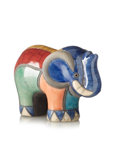 Mbare Medium Raku Elephant