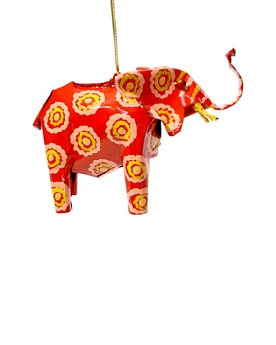 Mbare Painted Tin Elephant Ornament