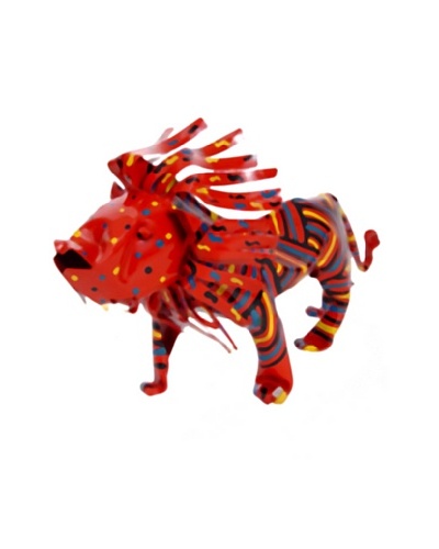 Mbare Painted Tin Lion