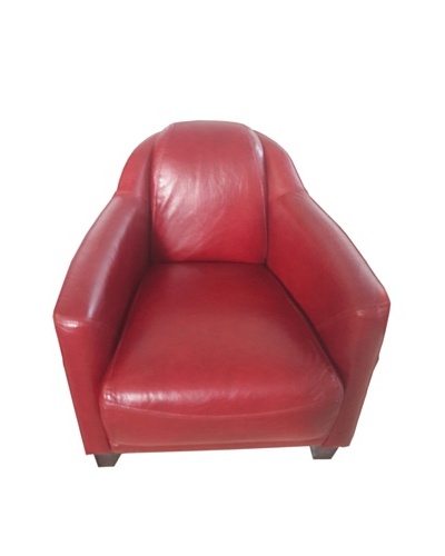 Mélange Home Canterbury Leather Chair, Royal Rouge