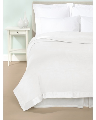 Mélange Home Chelsea Silk-Blend Blanket [White]