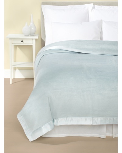 Mélange Home Chelsea Silk-Blend Blanket [Light Blue]