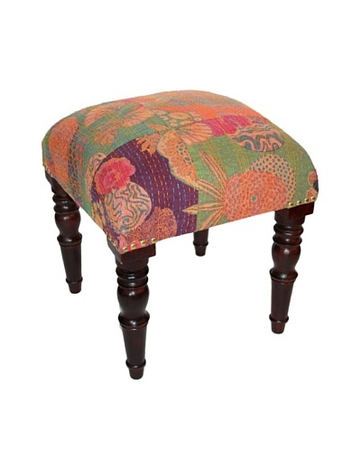 Mélange Home Sabeena Stool, Overdye Blue