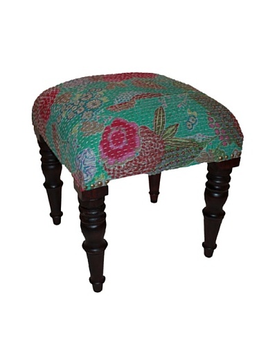 Mélange Home Bloomwash Stool, Green