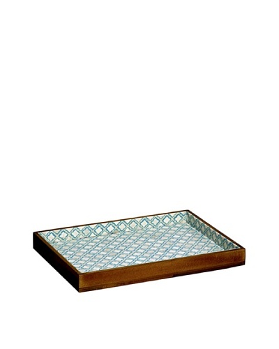 Mela Artisans Eternal Sky Decorative Tray, Blue/White