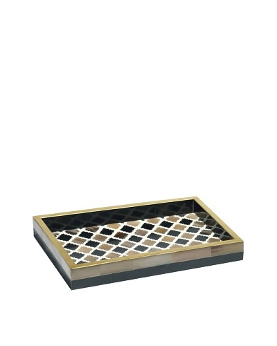 Mela Artisans Inlaid Bone Morocco Decorative Tray