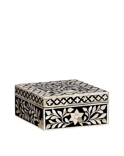 Mela Artisans Imperial Beauty Square Box, Black/White