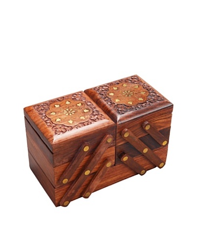 Mela Artisans Glory 5-Compartment Decorative Box, Brown