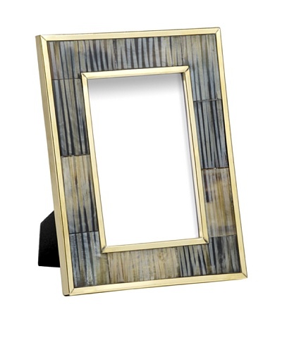 Mela Artisans Inlaid Bone Zambia Photo Frame, 4″ x 6″