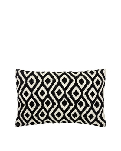 Mela Artisans Reva Silk Lumbar Pillow, Black