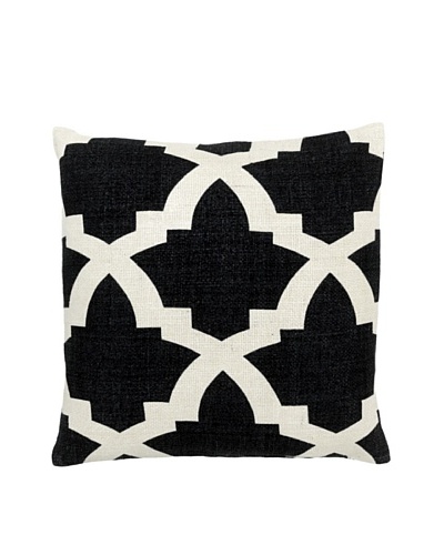 Mela Artisans Ava Silk Pillow, Black