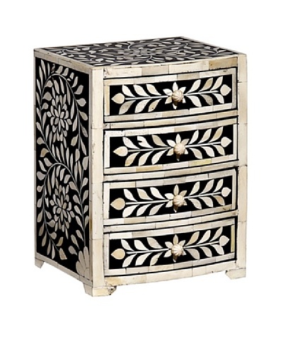 Mela Artisans Imperial Beauty Keepsake Chest, Black/White