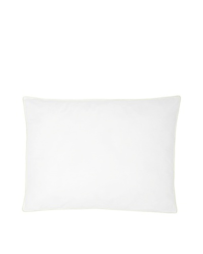 Mélange Home Medium Firm-Density Down Alternative Pillow, White/Green, Standard/Queen