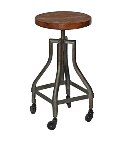 Melange Home Reevolution- Revolving Bar Stool on Wheels