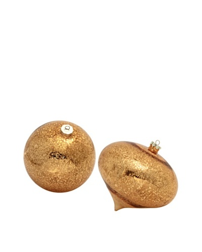 Melrose Set of 2 Antiqued Ornaments