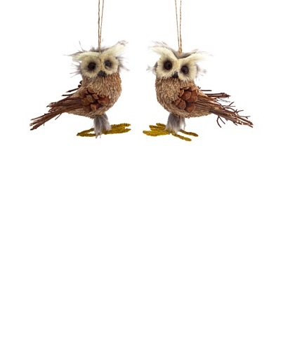 Melrose Set of 2 Owl Ornaments