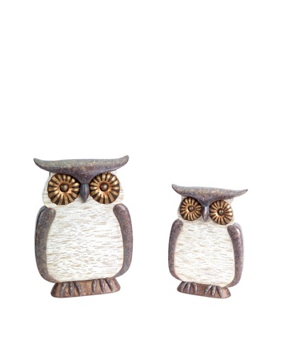 Melrose Set of 2 Birch Owl Figurines