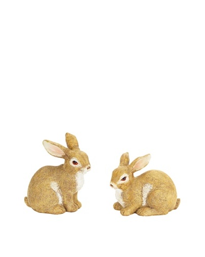 Melrose International Set of 2 Sweet Bunnies