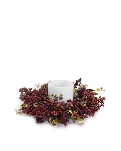 Melrose International Berry & Grape Leaf Candle Ring