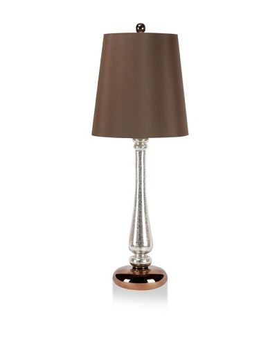 Mercana Vestra Table Lamp, Silver/Brown