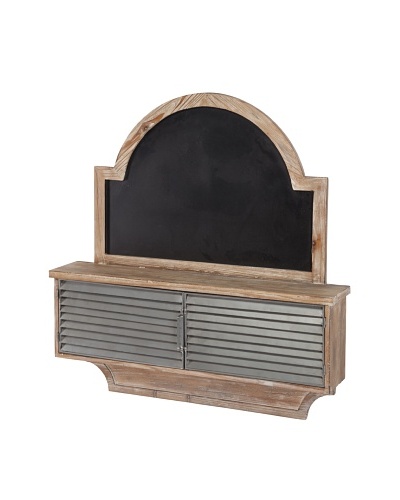 Mercana Jamin Chalkboard Cubby, Brown/Black