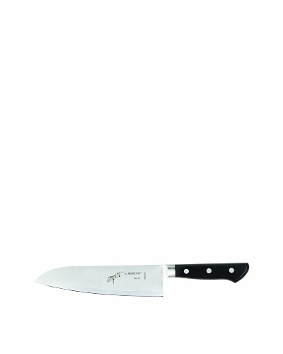 Mercer Cutlery Empire Santoku Knife, Steel/Black, 7″