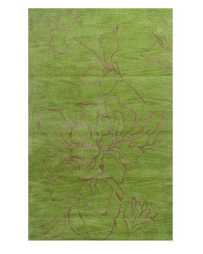 Meva Rugs Flora Rug, Green, 5' x 8'