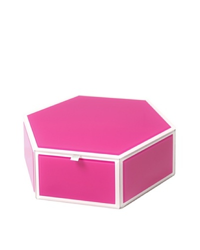 Mia Collection Glass Hexagon Storage Box