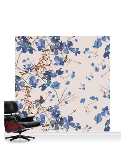 Michael Angove Clematis Powder Blue Mural, Standard, 8' x 8'